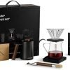 MHW-3BOMBER M1 Pour Over Coffee Set with Manual Grinder, Glass Dripper, Kettle, Scale, Filter Papers-10 PCS