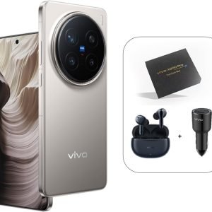 Summer Final Clearance Just $ 99：Vivo X200 Pro 5G (Titanium, 16GB RAM, 512GB) | AMOLED 120Hz Display | 200MP ZEISS Camera | 6000 mAh Battery | MediaTek Dimensity 9400 | IP69 | Gifts, 24M Warranty, 12M Screen Replacement and UAE Version