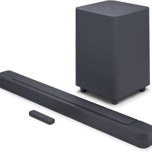 Limited-Time Sale for Summer Surprises $ 99：JBL Bar 500 5.1-Channel Soundbar with Wireless Subwoofer, Multibeam and Dolby Atmos Theatre-Quality 3D Surround Sound, PureVoice Technology, 590W Output Power, Built-In WiFi - Black, JBLBAR500PROBLKUK
