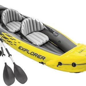 Summer Final Clearance Just $ 99：Intex 68307EP Explorer K2 Inflatable Kayak Set: Includes Deluxe 86in Aluminum Oars and High-Output Pump and SuperStrong PVC and Adjustable Seats with Backrest and 2-Person and 400lb Weight Capacity