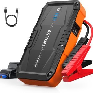 Big Summer Sale Limited Time Offer $ 99：AstroAI S8 Car Battery Booster Jump Starter Power Pack,1500A 12V Portable Car Jump Starter Power Bank for Up to 6.0L Petrol & 3.0L Diesel Engines, With Smart Jumper and LED Torch
