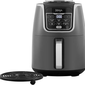 Summer Final Clearance Just $ 99：Ninja Air Fryer Max Xl, Max Crisp, Air Roast, Bake, Reheat, Dehydrate, 5.2 Liters, 1750 Watts, Grey and Black, AF160ME, 2 Years Warranty
