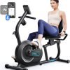 Anniversary Celebration and While Stocks Last：MERACH Recumbent Exercise Bike Cardio Equipment, Stationary Bike with Smart Bluetooth and Exclusive App Connectivity Stepper, LCD, Heart Rate Handle,Elliptical Cross Trainer Magnetic Recumbent Cycle