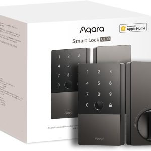 Anniversary Celebration and While Stocks Last! Just $ 99：Aqara Smart Lock U100, Fingerprint Keyless Entry Door Lock with Apple Home Key, Touchscreen Keypad, Bluetooth Electronic Deadbolt, IP65 Weatherproof, Supports Apple HomeKit, Alexa, Google, IFTTT