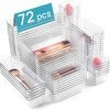 Anniversary Celebration While Stocks Last Just $ 69：Vtopmart 72 PCS Clear Plastic Drawer Organizers Set, 4-Size Versatile Bathroom and Vanity Organizer Trays, Non-Slip Storage Containers for Makeup, Jewelries, Bedroom：Kitchen Utensils and Office