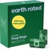 Earth Rated Dog Poop Bags Value Pack, Leak-Proof and Extra-Thick Pet Waste Bag for Big and Small Dogs, Refill Rolls, Lavender Scented, 600 Count