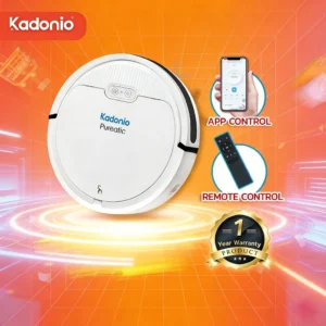 Kadonio Remote and App Control Robot Vacuum Cleaner and mop 3000PA Powerful，Smart Robot support OTA update Intelligent Wet Dry