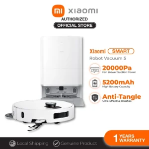 Xiaomi Robot Vacuum 5 Fully Automatic Smart Robot Vacuum | All-in-one Smart Base Station | 20000Pa